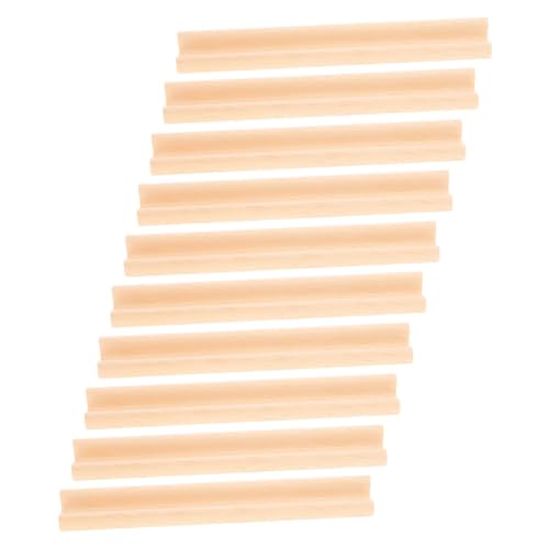 TOBBOMEY 10 Stück Teiliges Holz Domino Racks mit Buchstabenhalter DIY Display Tray Organizer für Domino und Karten Spielzubehör Holzständer für Einfache Aufbewahrung und Präsentation von TOBBOMEY
