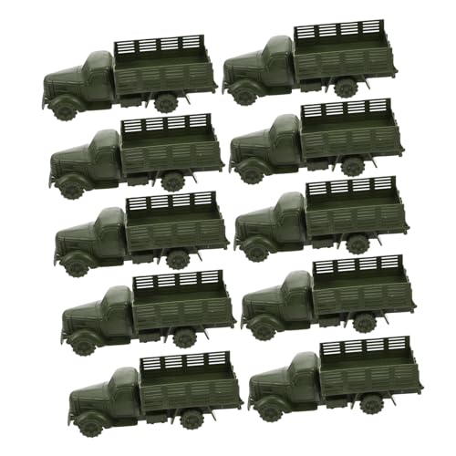 TOBBOMEY 10 Stück Teiliges Kunststoff LKW Realistische Fahrzeugmodelle aus Sicherem Pädagogisches Sandspielzeug für Fördert Kognitive und Motorische Fähigkeiten Vielseitig als Dekoration von TOBBOMEY