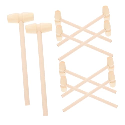 TOBBOMEY 10 Stück Teiliges Mini Holzhammer Pädagogisch Verbessert Hand Auge Koordination Leicht zu Greifen Kreative Hämmer für Jungen und Mädchen Kindgerecht Natürliches Holz Sicher und TOBBOMEY 10 Stück Teiliges Mini Holzhammer Pädagogisch Verbessert Hand Auge Koordination Leicht zu Greifen Kreative Hämmer für Jungen und Mädchen Kindgerecht Natürliches Holz Sicher und von TOBBOMEY