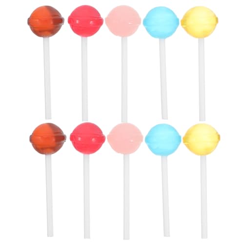 TOBBOMEY 10 Stück Teiliges Mini Lutscher Puppenhaus Deko Süße Lebensmittelmodelle für Puppenhaus Küche Spiel Zubehör TOBBOMEY 10 Stück Teiliges Mini Lutscher Puppenhaus Deko Süße Lebensmittelmodelle für Puppenhaus Küche Spiel Zubehör von TOBBOMEY