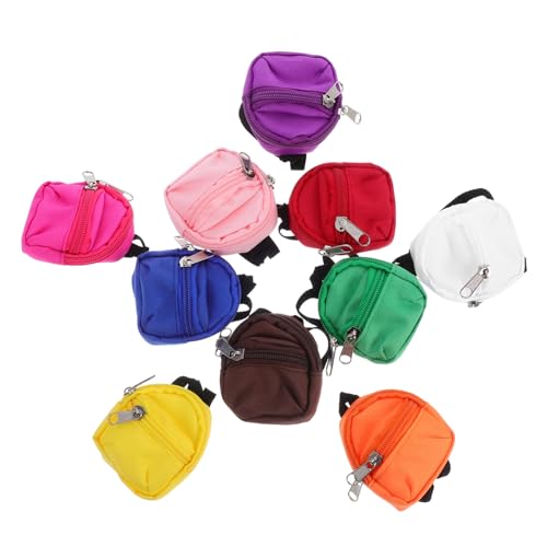 TOBBOMEY 10 Stück Teiliges Mini Puppen Rucksack mit Reißverschluss Niedliche Miniatur Schulranzen für Mädchen Leichte und Tragbare Puppenzubehör für Rollenspiele und Kreatives TOBBOMEY 10 Stück Teiliges Mini Puppen Rucksack mit Reißverschluss Niedliche Miniatur Schulranzen für Mädchen Leichte und Tragbare Puppenzubehör für Rollenspiele und Kreatives von TOBBOMEY