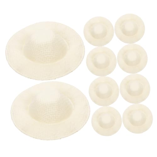 TOBBOMEY 10 Stück Teiliges Mini Strohhut für Puppen DIY Bastelzubehör Naturfarbene Kleine Handgewebte Hüte für Puppendekoration und Partyaccessoires TOBBOMEY 10 Stück Teiliges Mini Strohhut für Puppen DIY Bastelzubehör Naturfarbene Kleine Handgewebte Hüte für Puppendekoration und Partyaccessoires von TOBBOMEY