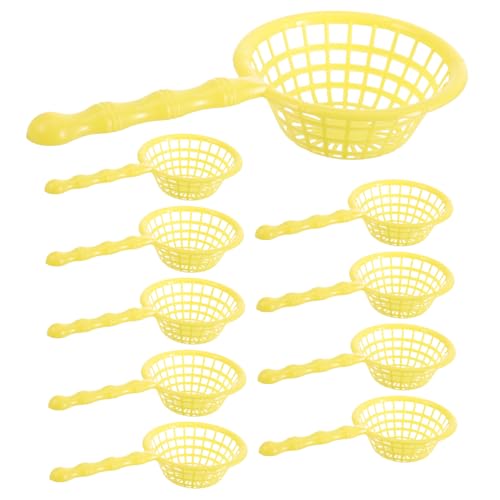 TOBBOMEY 10 Stück Teiliges Mini-strandkescher Jugendliche Robustes Kunststoff-Netz mit Griff Langlebig und Handfreundlich für Bade Outdoorspiele Am Strand oder Pool von TOBBOMEY