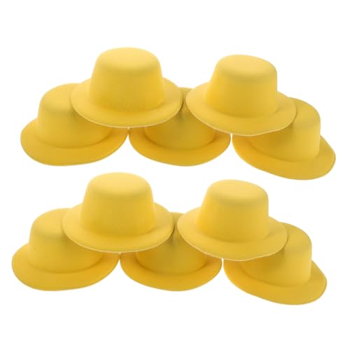 TOBBOMEY 10 Stück Teiliges Miniatur Mini Hüte Leichte Bunte Kleine Kopfbedeckungen für Puppen Haustiere DIY Bastelprojekte Partydekorationen Haarschmuck von TOBBOMEY