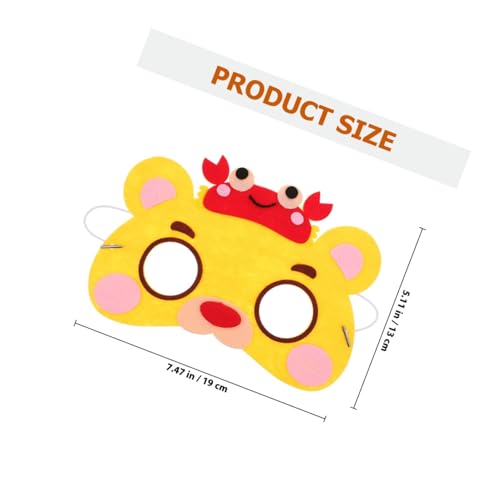 TOBBOMEY 10 Stück Teiliges Tierische aus Hautfreundlichem Atmungsaktivem Vliesstoff Realistisch Gestaltete Tiergesichter Leicht und Bequem für Fasching Kindergarten Karneval und von TOBBOMEY