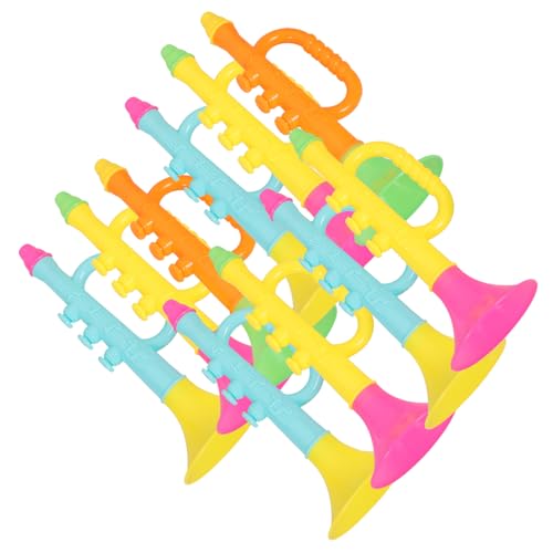 TOBBOMEY 10 Stück Teiliges Trompeten Realistische Simulation Bunte Blasinstrumente Pädagogisches Musikspielzeug zur Kreativität und Musikalisches Lernen für Ab Jahren Zufällige Farbe von TOBBOMEY