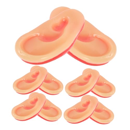 TOBBOMEY 10 Stück Tricky Ear Toys Ohrmodell Gefälschte Ohrstütze Streichohr Cosplay Ohrstützen Narrentag Ohrstütze Streichspielzeug Tricky Prop Gefälschte Ohrdekoration Narrentag Trick von TOBBOMEY