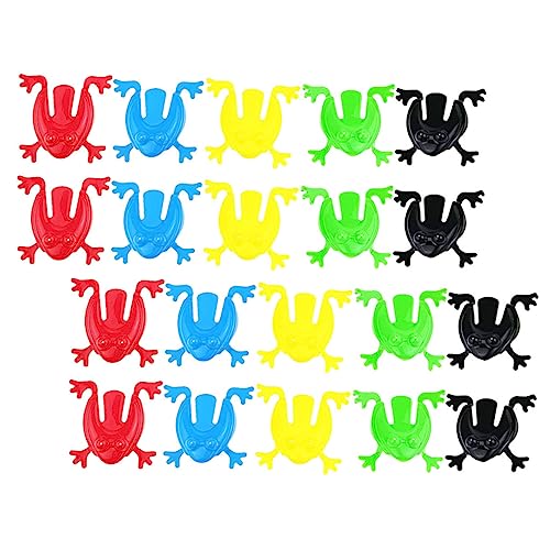 TOBBOMEY 100 Stück Bunte Hüpfende Froschspielzeuge Froschspielzeuge für Interaktive Freizeitspielzeuge für Drinnen und Draußen Partyspielzeug und von TOBBOMEY