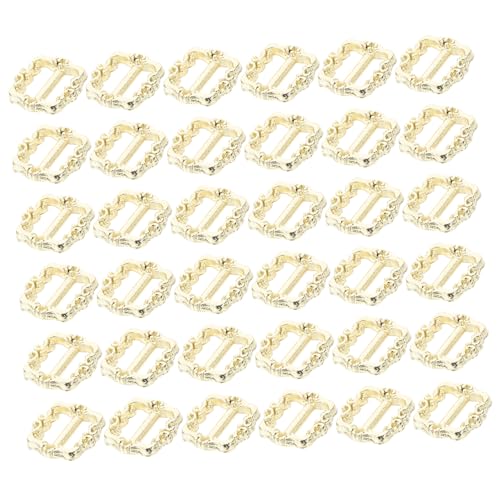 TOBBOMEY 100 Stück Mini Puppen Schnallen, 3 Mm, Für Schuhe, Gürtel, Schnallen, Zubehör, DIY Spleißschnallen, Zubehör (Silber, 3 Mm, Blumen Tag Schnalle) von TOBBOMEY