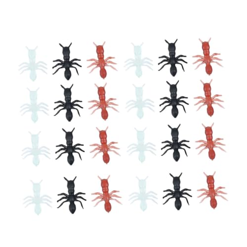 TOBBOMEY 100 Stück Teiliges Halloween Gefälschte Plastik Ameisen Simulation Gruselige Deko für Party und Haus Halloween Streiche Scherzartikel von TOBBOMEY