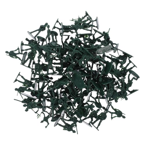 TOBBOMEY 100 Stück Teiliges Mini Soldaten Spielfiguren aus Kunststoff Kleine Militärmodelle in Detailreiche Miniatur Soldat Figuren für Vielseitig als Dekoration und Lernspielzeug Geeignet von TOBBOMEY