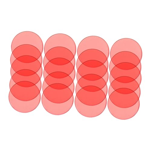 TOBBOMEY 100 Stück Transparente Rote Bingo Chips Kleine Runde Zählsteine für Mathe Lernen Frühkindliche Bildung Unterrichtsmaterialien Vielseitige Zählhilfen für Spiel und Unterricht von TOBBOMEY