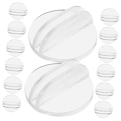 TOBBOMEY 100St transparente Kartenhalter Spiel Party Gunst Inhaber Kartenhalter Schreibtisch Kabel visitenkarten Halterung spielkartenhalter Tisch-Fotoclip Desktop-Nachrichtenclips Plastik von TOBBOMEY
