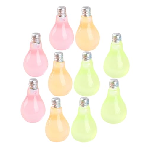 TOBBOMEY 10St Leuchtende kleine Glühbirne kleine Birne Decke die Glühbirne Mini-Dinge LED-Glühbirnen bisschen bastelzeug fluoreszierend mikrolandschaft deko DIY-Handwerk Mini-Zubehör Harz von TOBBOMEY