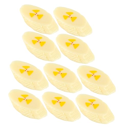 TOBBOMEY 10 Stücke Künstliche Bananenscheiben aus Plastik Realistische Obstdekoration für Zuhause Büro und Fotografie Simulation von Bananen für Lernmittel und Partys von TOBBOMEY
