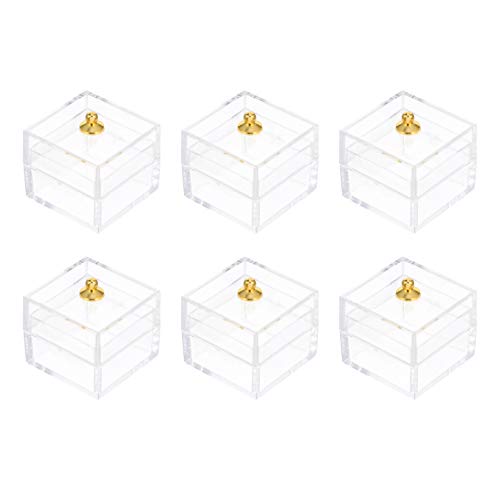 TOBBOMEY 10pcs Candy Display Box Plastiklager -hülle Mini -schmuck (transparent) von TOBBOMEY