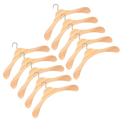 TOBBOMEY 10st Hölzerner Aufhänger Mini-aufhänger Für Bastelarbeiten Puppen-Accessoire-aufhänger Babypuppenschrank Kleiderbügel Für Puppenkleider Puppenhaus Miniaturen Brown Bambus TOBBOMEY 10st Hölzerner Aufhänger Mini-aufhänger Für Bastelarbeiten Puppen-Accessoire-aufhänger Babypuppenschrank Kleiderbügel Für Puppenkleider Puppenhaus Miniaturen Brown Bambus von TOBBOMEY