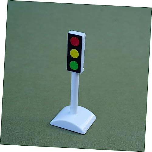 TOBBOMEY 11 Stück Teiliges Mini Verkehrszeichen Spielset Realistische Straßenindikatoren für Pädagogisches Verkehrszeichenmodell für Kindergarten Rollenspiel und Sandtisch DIY von TOBBOMEY