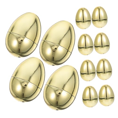 TOBBOMEY 12 Stück Goldene Ostereier Befüllbare Eier Jumbo Ei Förmige Boxen Leere Plastikeier Party Dekoration Goldene Ostereier Eiförmige Befüllbare Partygeschenke Kunsteier Pp TOBBOMEY 12 Stück Goldene Ostereier Befüllbare Eier Jumbo Ei Förmige Boxen Leere Plastikeier Party Dekoration Goldene Ostereier Eiförmige Befüllbare Partygeschenke Kunsteier Pp von TOBBOMEY