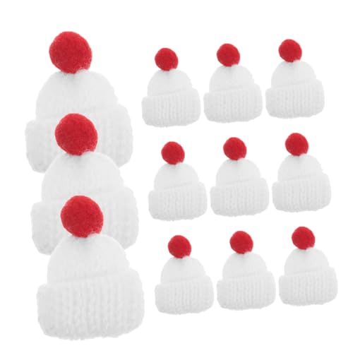 TOBBOMEY 12 Stück Kleine Weihnachtsmannmützen, Mini Weihnachtsmannmützen Zum Basteln, Mini Wollmütze, Basteln, Strickmützen, Weihnachtsbaumschmuck, Mützen, Strickpuppenmützen, Gestrickte TOBBOMEY 12 Stück Kleine Weihnachtsmannmützen, Mini Weihnachtsmannmützen Zum Basteln, Mini Wollmütze, Basteln, Strickmützen, Weihnachtsbaumschmuck, Mützen, Strickpuppenmützen, Gestrickte von TOBBOMEY