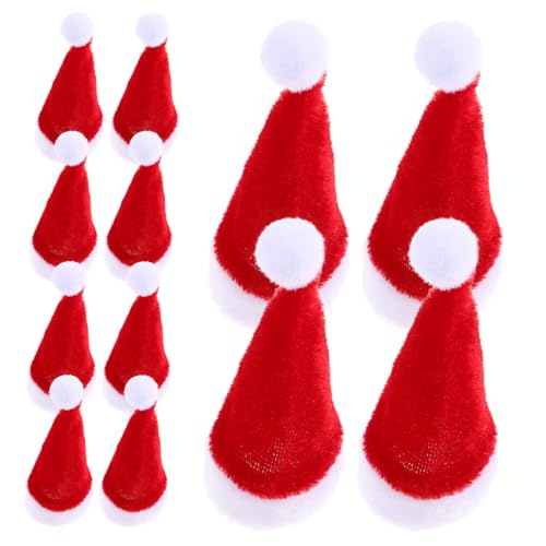 TOBBOMEY 12 Stück Mini Weihnachtsmützen aus Weichem Festliche Dekoration für Lollipops Flaschen und Puppen Atmungsaktiv und Leicht als Partyaccessoire für Weihnachten TOBBOMEY 12 Stück Mini Weihnachtsmützen aus Weichem Festliche Dekoration für Lollipops Flaschen und Puppen Atmungsaktiv und Leicht als Partyaccessoire für Weihnachten von TOBBOMEY