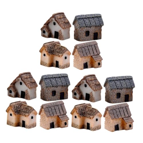 TOBBOMEY 12 Stück Miniaturhäuser für Basteln Wetterfeste Miniatur-hütten Dekorationen für DIY Bonsai Sukkulenten Pflanzgefäße Kleine Landschaft Fairy Garden Terrarium Zubehör TOBBOMEY 12 Stück Miniaturhäuser für Basteln Wetterfeste Miniatur-hütten Dekorationen für DIY Bonsai Sukkulenten Pflanzgefäße Kleine Landschaft Fairy Garden Terrarium Zubehör von TOBBOMEY