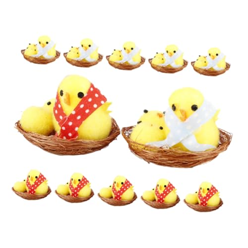 TOBBOMEY 12 Stück Osterküken Im Nest, Kleine Osterküken, Küken , Küken, Kuscheltiere, Hühnerspielzeug, Hühner, Kuscheltiere, Künstliche Osterhühner, Kuschelhuhn, Mini Osterküken TOBBOMEY 12 Stück Osterküken Im Nest, Kleine Osterküken, Küken , Küken, Kuscheltiere, Hühnerspielzeug, Hühner, Kuscheltiere, Künstliche Osterhühner, Kuschelhuhn, Mini Osterküken von TOBBOMEY