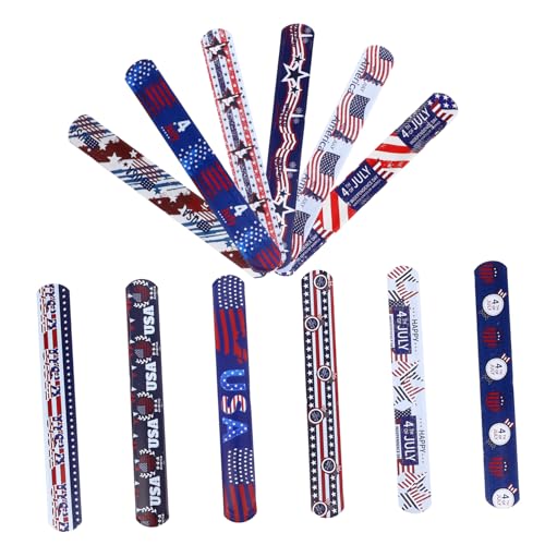 TOBBOMEY 12 Stück Partyarmbänder 80er Schlagarmbänder Patriotische Schlagarmbänder Patriotische Armbänder Unabhängigkeitstag-armbänder Schlagarmband Fürs Handgelenk Pvc TOBBOMEY 12 Stück Partyarmbänder 80er Schlagarmbänder Patriotische Schlagarmbänder Patriotische Armbänder Unabhängigkeitstag-armbänder Schlagarmband Fürs Handgelenk Pvc von TOBBOMEY