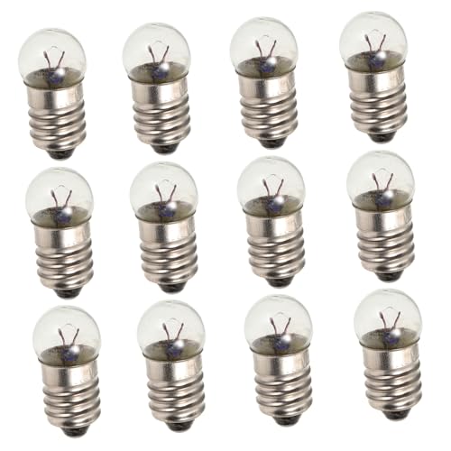 TOBBOMEY 12 Stück Taschenlampe, Kleine Elektrische Perlen, Zum Leiten Von Elektrizität, Experimentierspielzeug, Ersatz Für Mini Glühbirnen, Testglühbirne, Kleine Glühbirnen, Ersatz Für TOBBOMEY 12 Stück Taschenlampe, Kleine Elektrische Perlen, Zum Leiten Von Elektrizität, Experimentierspielzeug, Ersatz Für Mini Glühbirnen, Testglühbirne, Kleine Glühbirnen, Ersatz Für von TOBBOMEY