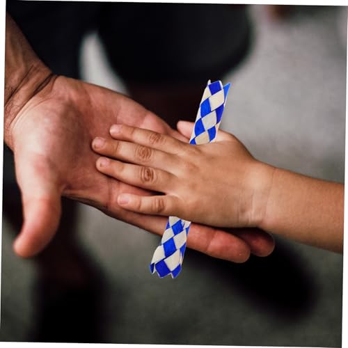 TOBBOMEY 12 Stück Teiliges Chinesische Fingerfallen aus Natürlichem Bambus Klassisches DIY für Kindergeburtstage Bunte Fingerfallen als Goodie Bag Füller und Langlebiges Kauspielzeug für von TOBBOMEY