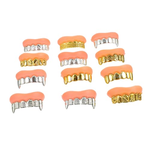 TOBBOMEY 12 Stück Teiliges Halloween Kostüm Zubehör Falsche Zähne Buckteeth Zombie Dentures aus Unverzichtbares Horror Party Accessoire für Karneval und Verkleidung TOBBOMEY 12 Stück Teiliges Halloween Kostüm Zubehör Falsche Zähne Buckteeth Zombie Dentures aus Unverzichtbares Horror Party Accessoire für Karneval und Verkleidung von TOBBOMEY