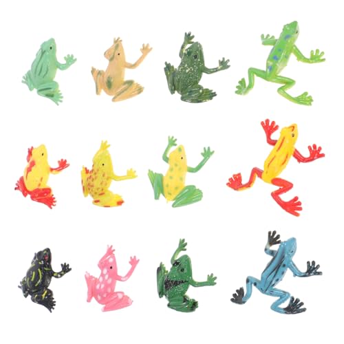TOBBOMEY 12 Stück Teiliges Kleine Plastikfrösche Realistische Froschfiguren Modell für Lernspielzeug für Jungen Mädchen TOBBOMEY 12 Stück Teiliges Kleine Plastikfrösche Realistische Froschfiguren Modell für Lernspielzeug für Jungen Mädchen von TOBBOMEY