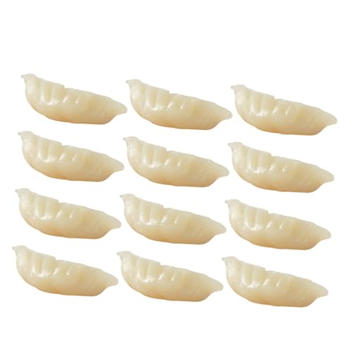TOBBOMEY 12 Stück Teiliges Mini-Dumpling Modell aus Realistische Künstliche Teigtaschen-deko Leichte Simulation für Tischdekoration und Restaurantpräsentation von TOBBOMEY