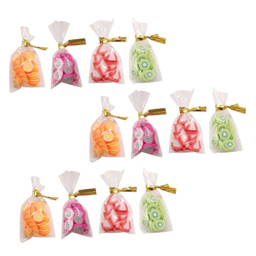 TOBBOMEY 12 Stück Teiliges Miniatur mit Realistischen Verpackungen Detailgetreue Mini Snacks für Puppenhaus Dekoration Hochwertige Mini Food Ornamente für Spiel von TOBBOMEY