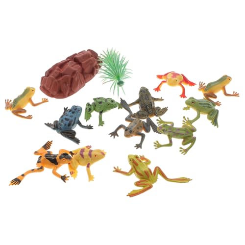 TOBBOMEY 12 Stück Teiliges PVC Frosch Modell Stressabbauendes Realistisch Geformtes für Kleinkinder und Erwachsene Langlebige Amphibien Figuren als Lern Dekoobjekte TOBBOMEY 12 Stück Teiliges PVC Frosch Modell Stressabbauendes Realistisch Geformtes für Kleinkinder und Erwachsene Langlebige Amphibien Figuren als Lern Dekoobjekte von TOBBOMEY