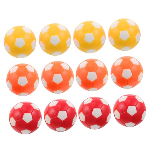 TOBBOMEY 12 Stück Tischfußball Bälle Standardgröße Ersatzkugeln für Tischkicker Langlebig Robust Leicht zu Reinigen für Kinderpartys und Desktop Fußballspiele von TOBBOMEY