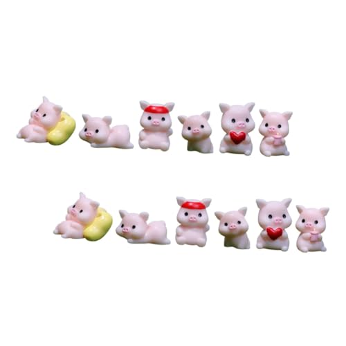 TOBBOMEY 12 Stücke Miniatur Piggy Figuren Harz Handwerk Ornamente Für Garten Yard Decor TOBBOMEY 12 Stücke Miniatur Piggy Figuren Harz Handwerk Ornamente Für Garten Yard Decor von TOBBOMEY