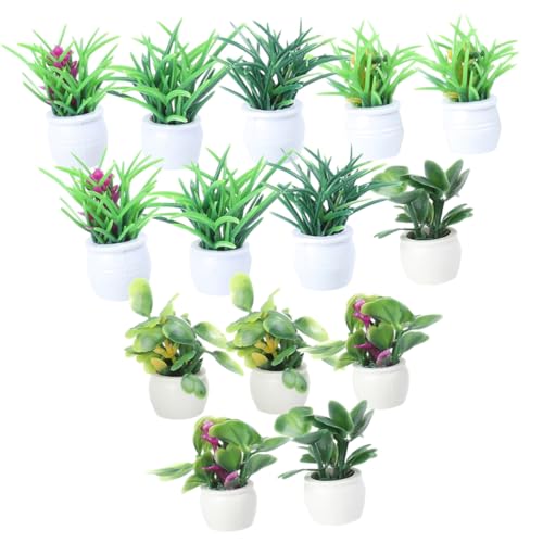 TOBBOMEY 14 Stück Teiliges Mini Bonsai Modell Langlebige Miniatur Topfpflanzen aus Sicherem Material für Puppenhaus Sandtisch und Mikrolandschaft DIY Dekoration TOBBOMEY 14 Stück Teiliges Mini Bonsai Modell Langlebige Miniatur Topfpflanzen aus Sicherem Material für Puppenhaus Sandtisch und Mikrolandschaft DIY Dekoration von TOBBOMEY
