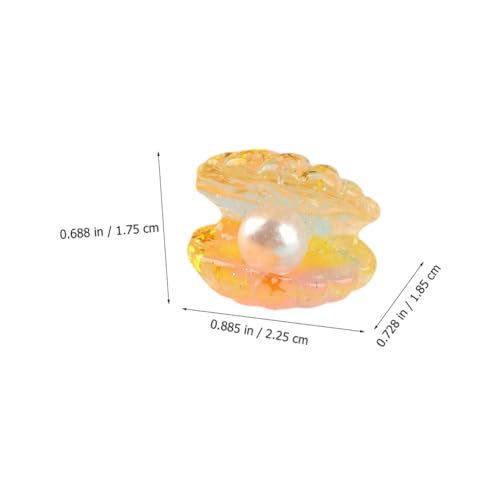 TOBBOMEY 15 Stück Teiliges Leuchtendes Muschelperlen Miniatur Shell Charms in Farbverlauf Nachtleuchtend DIY Bastelmaterial für Garten und Schmuckdeko von TOBBOMEY