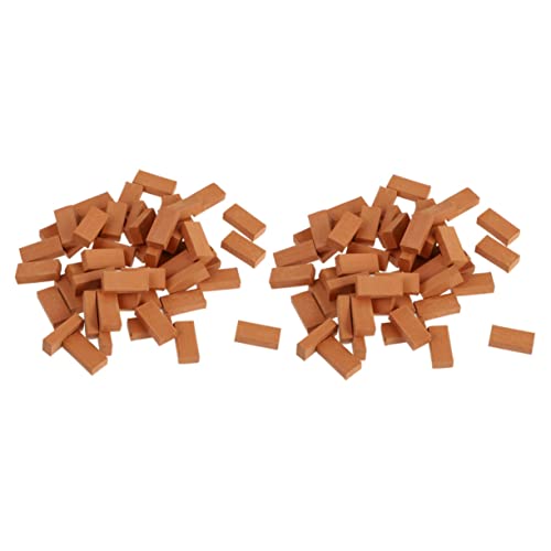 TOBBOMEY 150 Stück Miniatur Ziegelsteine für DIY Garten und Sandkastenszenen Dekorative Mikro Landschaftsbausteine für Modellbauer von TOBBOMEY