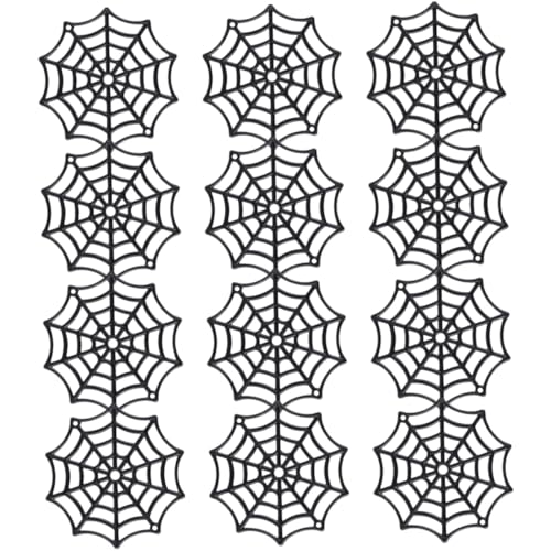 TOBBOMEY 150 Stück Teiliges Halloween Spinnennetz aus Leichtem Kunststoff Realistische Schwarze Spinnweben Dekoration für Gruselige Party und Spukhaus Atmosphäre Wiederverwendbare Halloween von TOBBOMEY