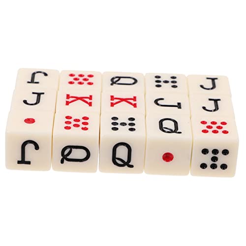 TOBBOMEY 15Stücke Acryl Poker Würfel Satz Tragbare Liar Würfel für Partyspiele Spielwürfel für Ktv und Bars von TOBBOMEY