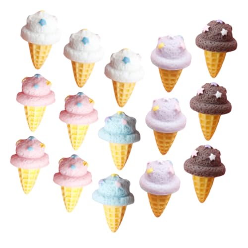 TOBBOMEY 16 Stück Eistüten, Künstliches, Simuliertes, Modell, Zum Fotografieren, Eisdekor, Partygeschenke, Dessertladen Display Zubehör, Kaffeebar Zubehör, Tisch Kinderspielzeug von TOBBOMEY