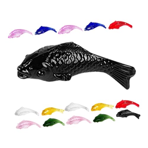 TOBBOMEY 16 Stück Teiliges Mini Fischfiguren aus Kristall Bunte Goldfisch und Koi Modelle Dekorative Miniatur Tierfiguren für Büro Aquarium und DIY Landschaften Glücksbringer TOBBOMEY 16 Stück Teiliges Mini Fischfiguren aus Kristall Bunte Goldfisch und Koi Modelle Dekorative Miniatur Tierfiguren für Büro Aquarium und DIY Landschaften Glücksbringer von TOBBOMEY