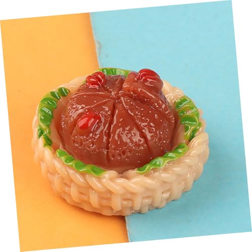 TOBBOMEY 16 Stück Teiliges Miniatur Food Prop für Puppenhaus Küche Leichte Bruchsichere Mini Lebensmittel Deko Lebendige Farben Realistische Details für DIY Micro Landschaft und Spielessen von TOBBOMEY