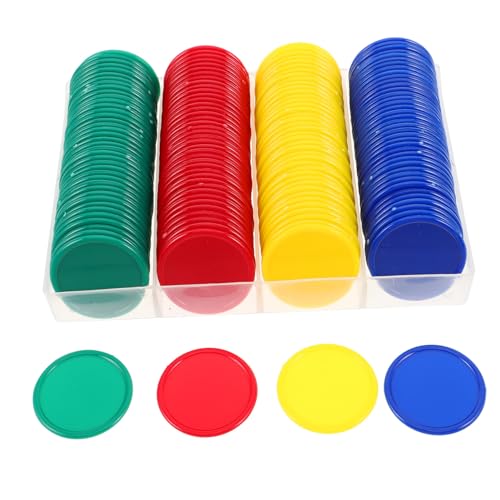 TOBBOMEY 160 Stück Belohnungsmünzen aus Kunststoff Bunte Spielchips für Vielseitige Mathe-zählsteine und Verhaltensmarken für Klassenzimmer Heimunterricht und Lernspiele von TOBBOMEY