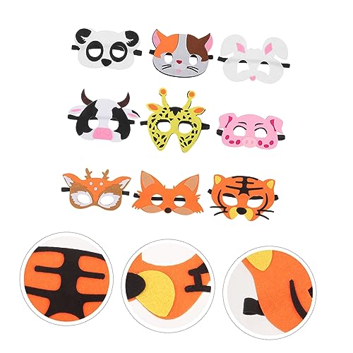 TOBBOMEY 18Stücke Tiermasken aus Filz für Halloween Cosplay Anzieh Partys Lustige Gesichtsmasken für Vielseitige Tiermasken für Kreative Feiern TOBBOMEY 18Stücke Tiermasken aus Filz für Halloween Cosplay Anzieh Partys Lustige Gesichtsmasken für Vielseitige Tiermasken für Kreative Feiern von TOBBOMEY