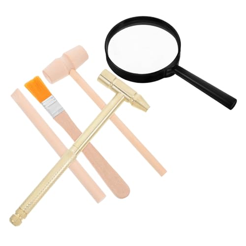 TOBBOMEY 1Satz Dinosaurier Grabwerkzeug Set für Teiliges DIY Archäologie mit Holzhammer Meißel Bürste Metallhammer und Lupe für Kleine und Lernabenteuer TOBBOMEY 1Satz Dinosaurier Grabwerkzeug Set für Teiliges DIY Archäologie mit Holzhammer Meißel Bürste Metallhammer und Lupe für Kleine und Lernabenteuer von TOBBOMEY
