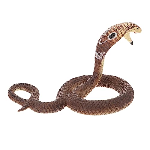 TOBBOMEY 1Stück Echtes Schlangenmodell aus Kunststoff Lebensnahe Nachbildung Cobra für Pädagogisches Tierkenntnisse für Halloween von TOBBOMEY