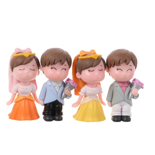 TOBBOMEY 2 Paar Kleine Ornamente Für Paare, Hochzeitsaufsätze Für Kuchen, Hochzeitstortenaufsätze, Figuren, Hochzeitstortendekor, Kompaktes Kuchendekor, Tortenaufsatz, Hochzeit, Braut Und TOBBOMEY 2 Paar Kleine Ornamente Für Paare, Hochzeitsaufsätze Für Kuchen, Hochzeitstortenaufsätze, Figuren, Hochzeitstortendekor, Kompaktes Kuchendekor, Tortenaufsatz, Hochzeit, Braut Und von TOBBOMEY